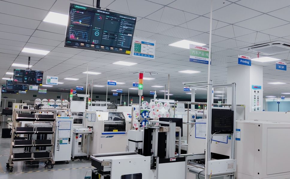 SMT数字化车间MES系统实时监控看板